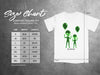 Size chart for Comfort Colors 1717 heavyweight adult tee, showing width and length.