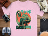 Chameleon on pink t-shirt with Japanese text and "SUISAI" logo.
